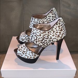 BCBGeneration Leopard Pony Heels